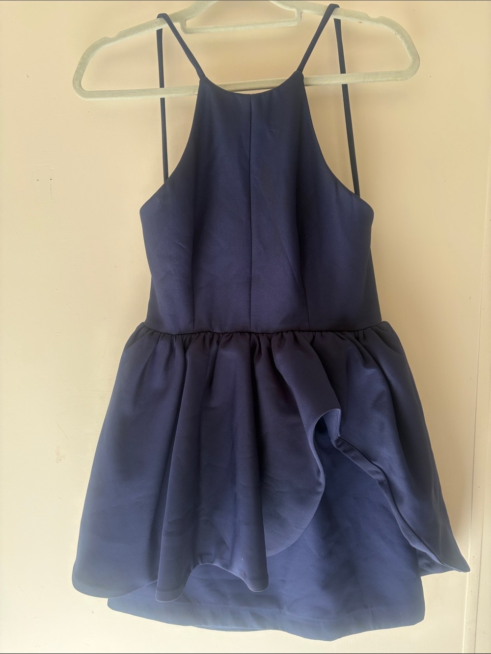 CAMEO Navy Blue Tiered Fit & Flare Mini Dress - Size M